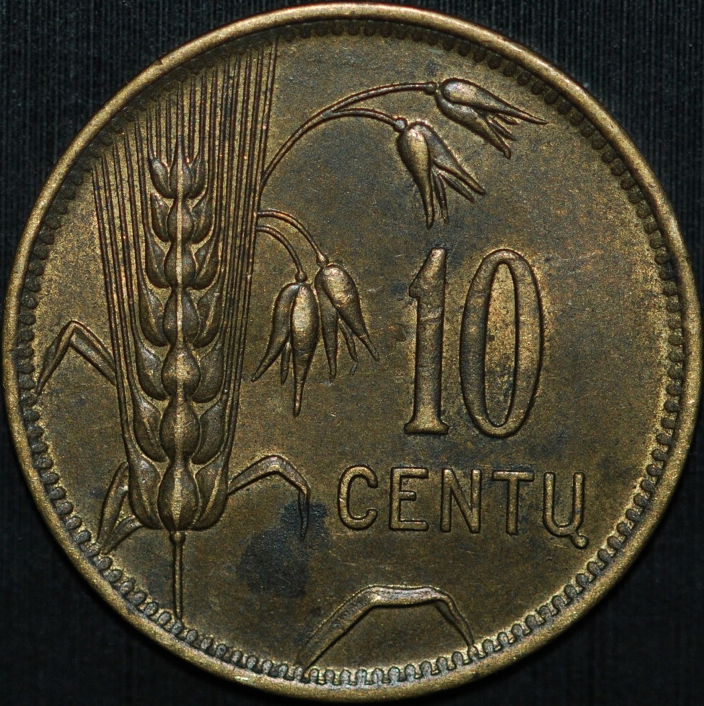 Litwa - 10 Centu 1925 - doskonały egzemplarz