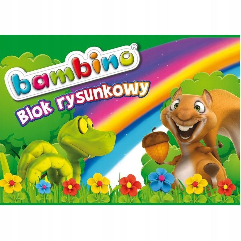 Blok rysunkowy biały A4 BAMBINO 20 kartek