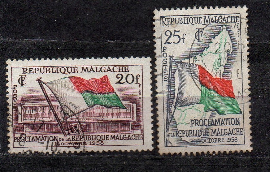 Francja-Madagaskar-1959 Mi 442,43