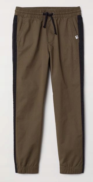Spodnie joggersy H&M 146 khaki