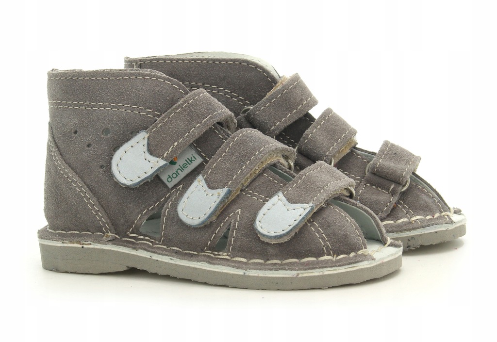 Danielki obuwie profilaktyczne skóra naturalna szary s104 rozmiar 23