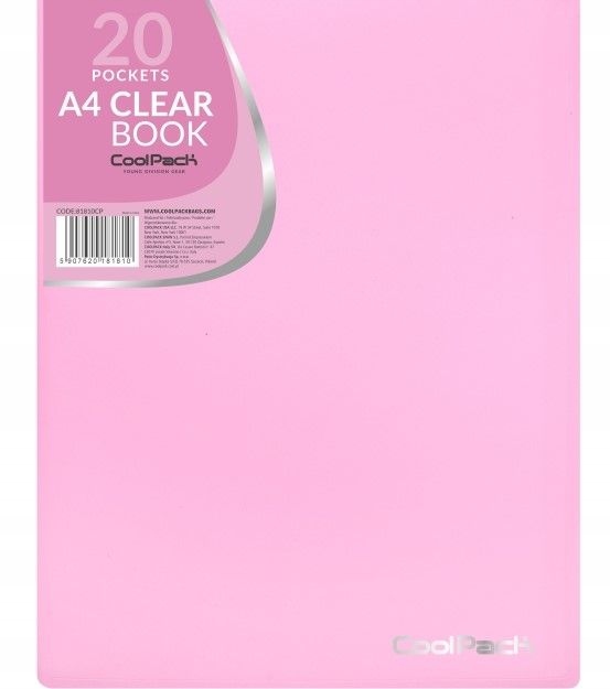 TECZKA CLEAR BOOK A4 COOLPACK PASTEL 20 KOSZULE