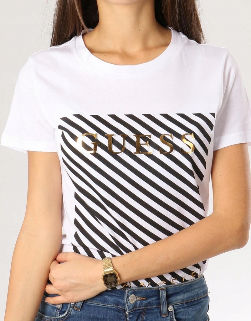 06E031 GUESS__WDL T-SHIRT NADRUK LOGO__S