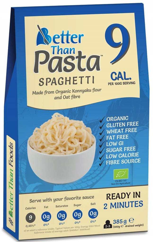 Makaron KONJAC Spaghetti Gluten Free, Tylko 9 kcal