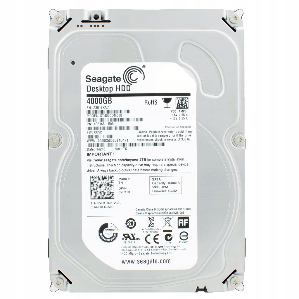 Купить Seagate Barracuda 4 ТБ 3,5 дюйма 64 МБ ST4000DM000: отзывы, фото, характеристики в интерне-магазине Aredi.ru