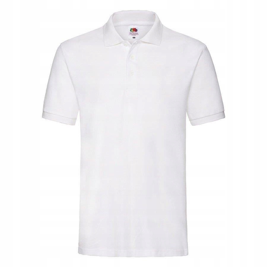 MĘSKA koszulka polo FRUIT PREMIUM biała 3XL