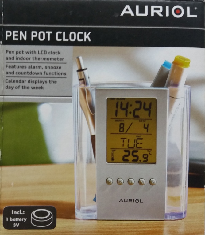 Pen Pot Clock AURIOL