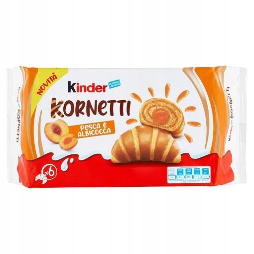 Kinder Kornetti Pesca Albiocca rogaliki morelowe 252g