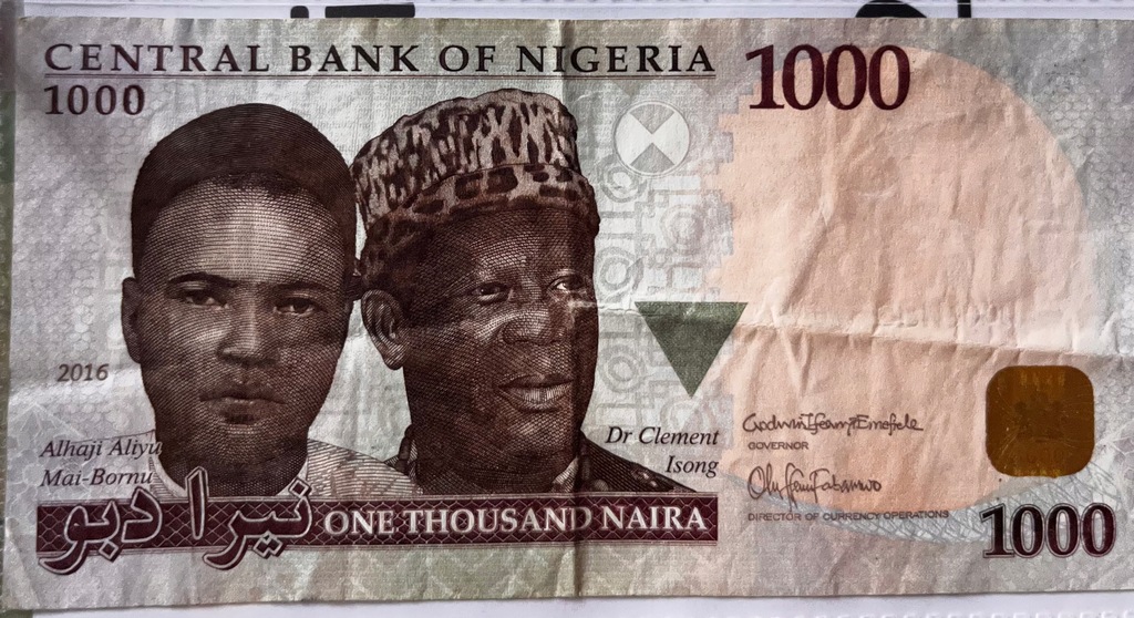 Nigeria 1000 naira 2016