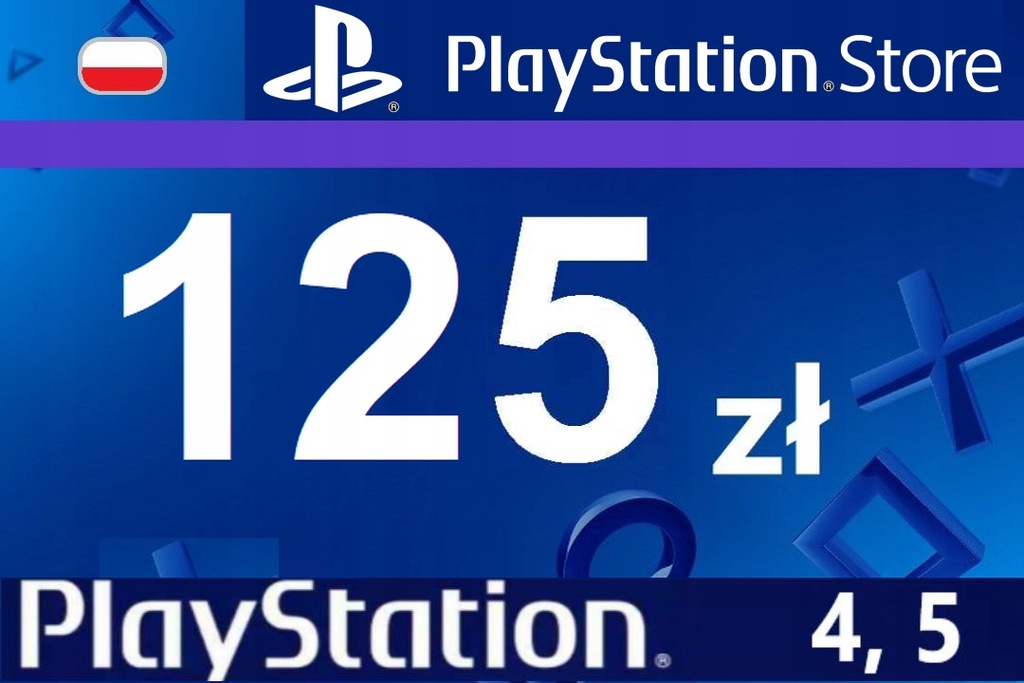 PlayStation 125 zł PSN Network Store Kod PS5 PS4