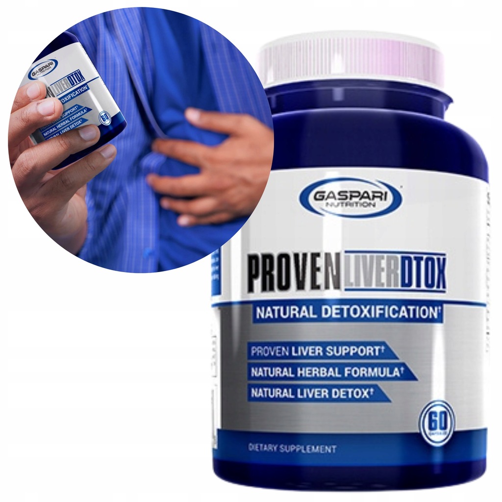 OSTROPEST PLAMISTY NA WĄTROBE NAC Mniszek Witaminy Proven DETOX 60k Gaspari