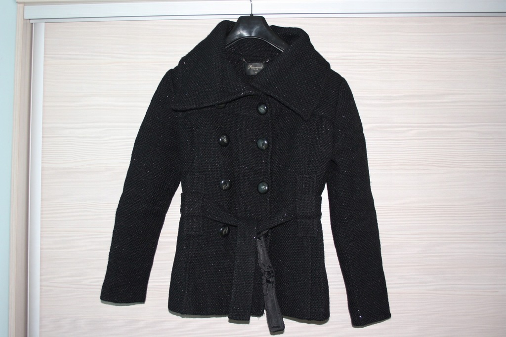 RESERVED płaszcz kurtka zimowa WEŁNA r. 36