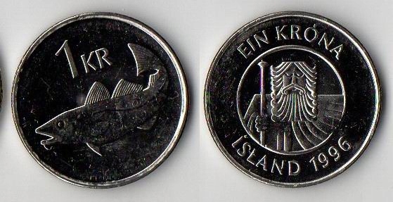 ISLANDIA 1996 1 KRONA