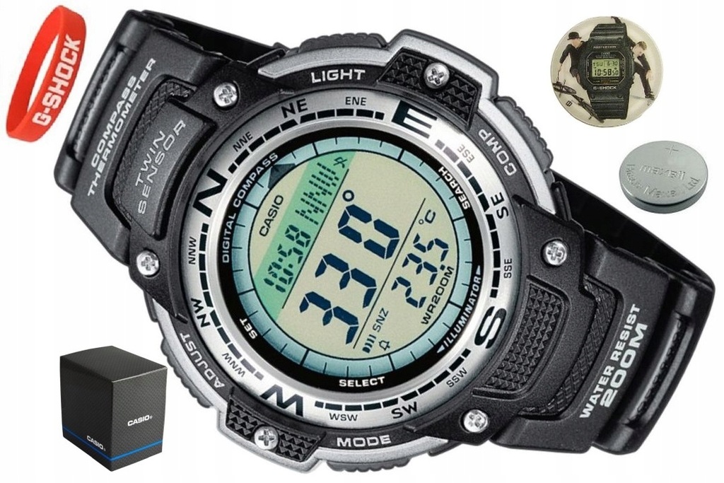 ZEGAREK CASIO Z KOMPASEM I TERMOMETREM DO PŁYWANIA