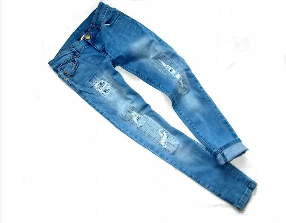 HT C&A spodnie jeans przetarcia.158-164