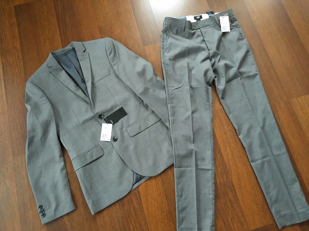 Nowy garnitur H&M rozm 44 slim fit