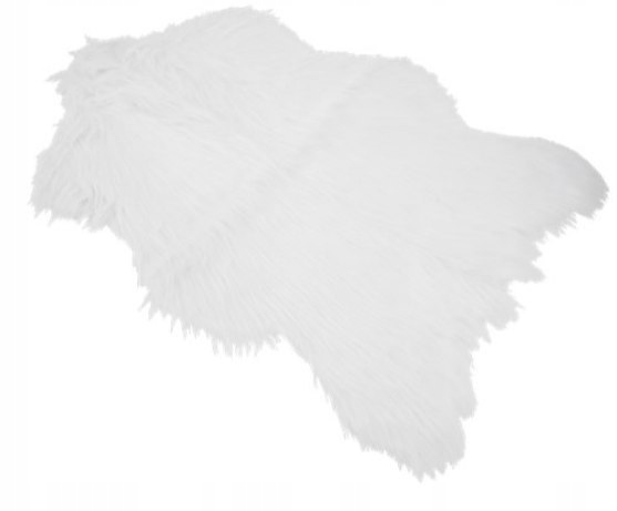 Dywanik sztuczne futro 68 x 100 cm biały POPPY