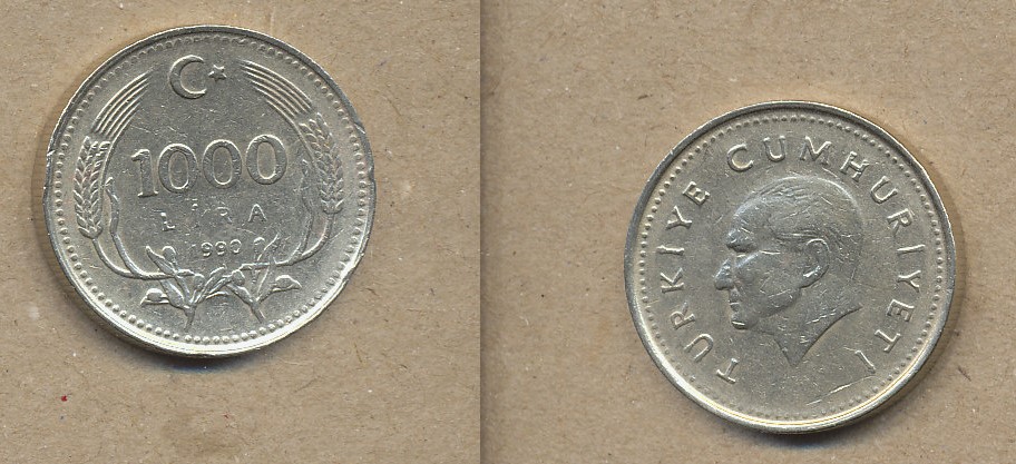 TURCJA 1000 BIN LIRA 1990 R. STAN III