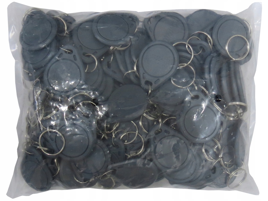 Brelok TAG RFID Unique 125kHz EM4100 do ZAMKA DOMOFONU szary 100 sztuk