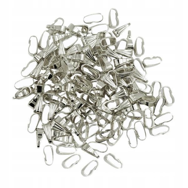 100pcs 8mm Spring Bail Connector Pinch Clasp for