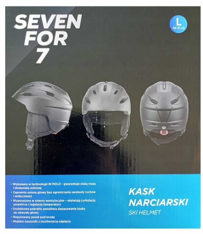 Kask Seven For 7 L 58-61 cm czarny