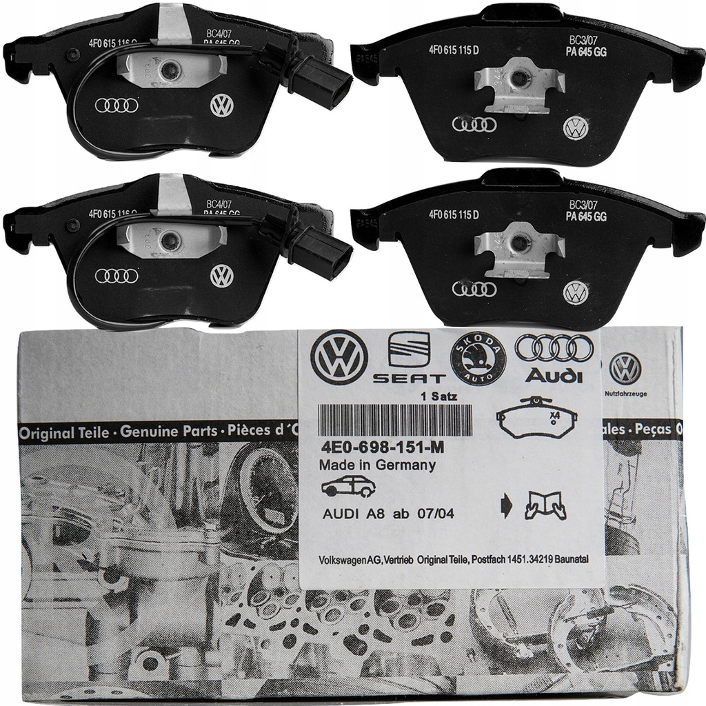 Klocki Hamulcowe Przod Audi A6 C6 2 0 2 7 3 0 Tdi 7347157648 Oficjalne Archiwum Allegro