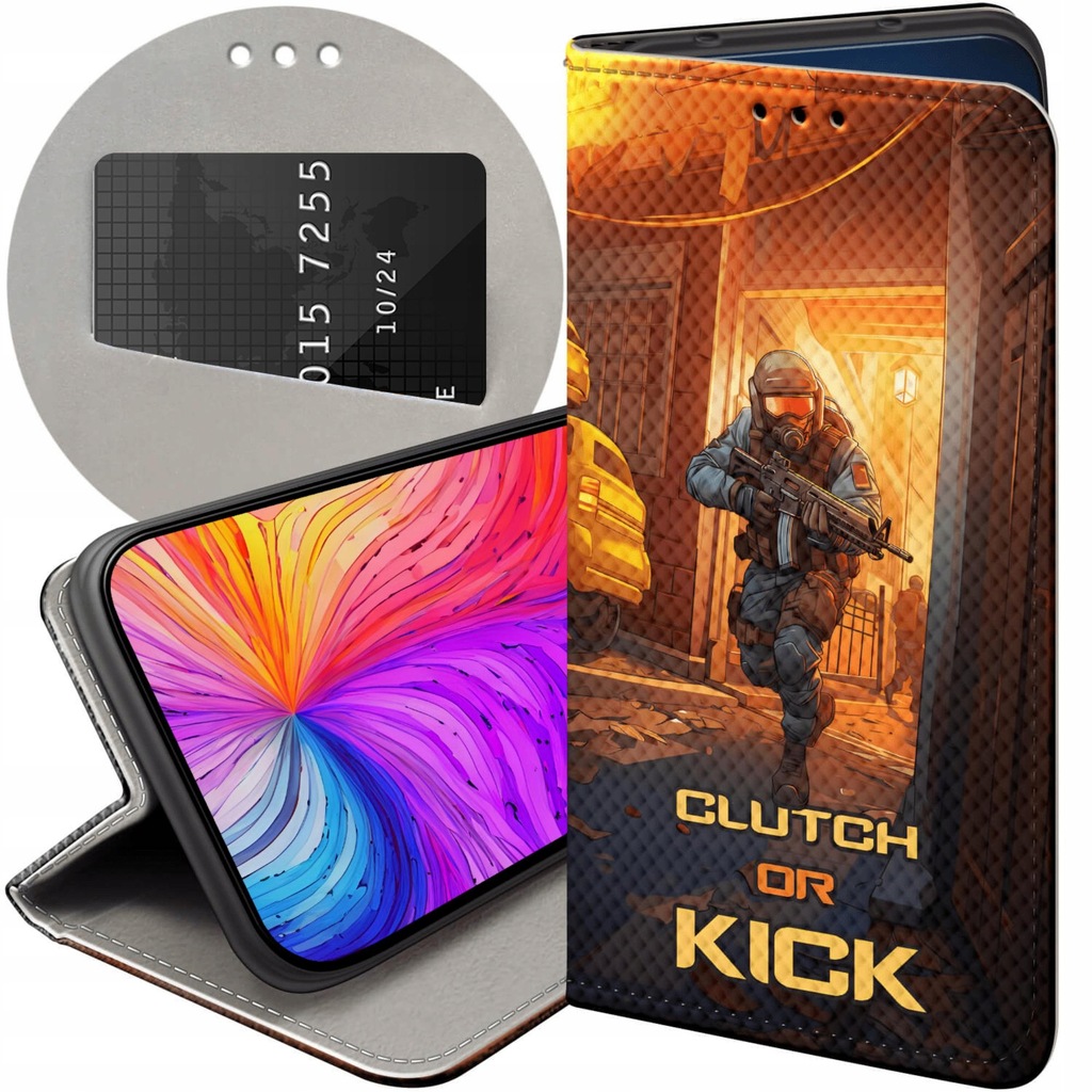 ETUI Z KLAPKĄ DO REALME C21 WZORY CS GO COUNTER-STRIKE FUTERAŁ POKROWIEC