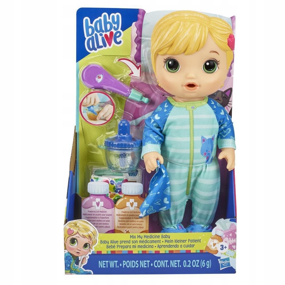 HASBRO Lalka Baby Alive Chorowitek Blondynka