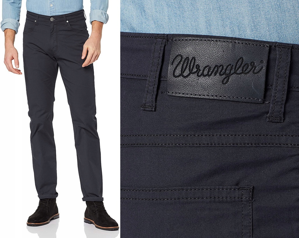 WRANGLER ARIZONA NAVY MĘSKIE PROSTE W32 L32