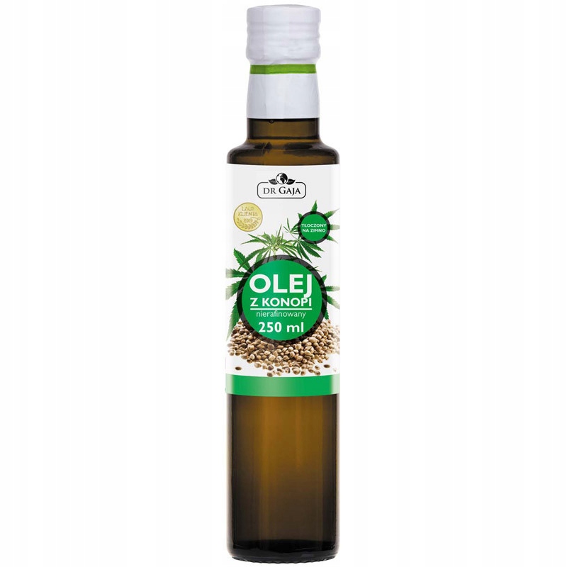 DR GAJA Olej Z Konopi Nierafinowany 250ml NATURALNY KWASY OMEGA 3