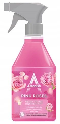 1x550ml ASTONISH Pink Roses płyn do dezynfekcji UK