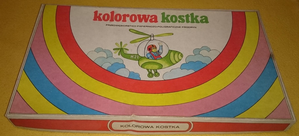 Gra planszowa z PRL - KOLOROWA KOSTKA - NOWA !