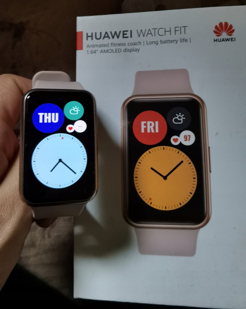 Smartwatch Huawei Watch Fit różowy - 9868243335 - oficjalne archiwum Allegro