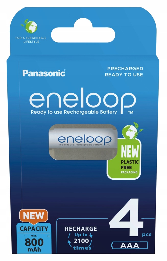 Akumulatorki AAA 800 mAh PANASONIC Eneloop 4 szt.