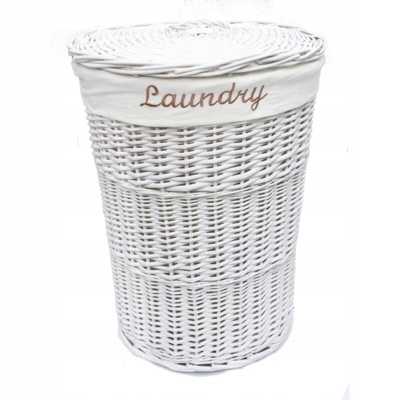 LAUNDRY KOSZ NA PRANIE BIAŁY 50cm