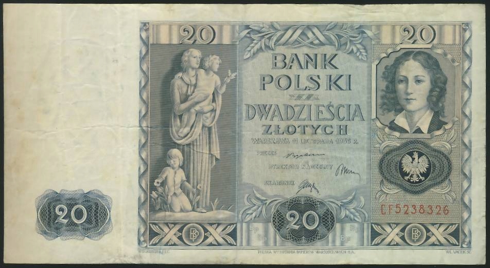 Bank Polski 20 złotych - Warszawa 1936 CF 5238326