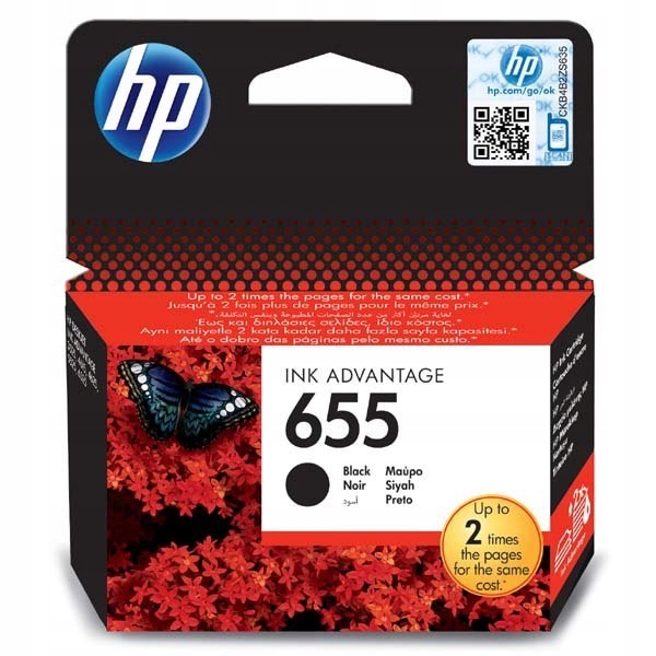 HP oryginalny ink / tusz CZ109AE, HP 655, black, 550s, HP Deskjet Ink Advan