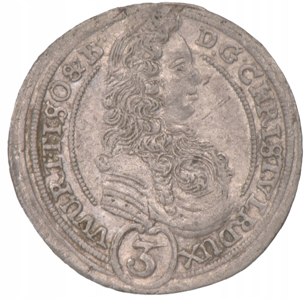 3 Krajcary Oleśnica 1696 Chrystian Ulryk (47-48)