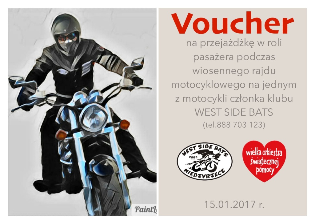 Voucher na przejażdżkę motocyklem w roli pasażera