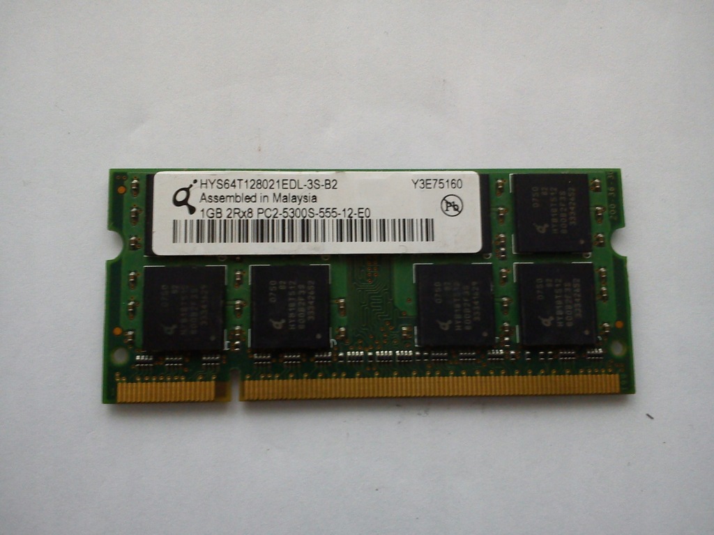 Pamięć RAM Qimonda 1GB HYS64T128021EDL-3S-B2 DDR2