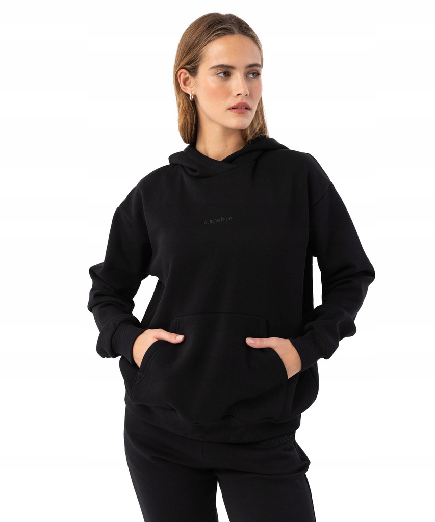 Bluza z kapturem oversize Essentials Carpatree XS czarna