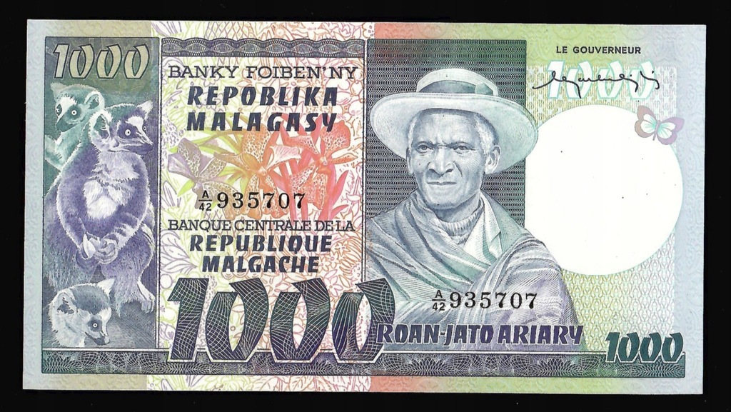 Madagaskar - 1000 franków 1974-75 (UNC)