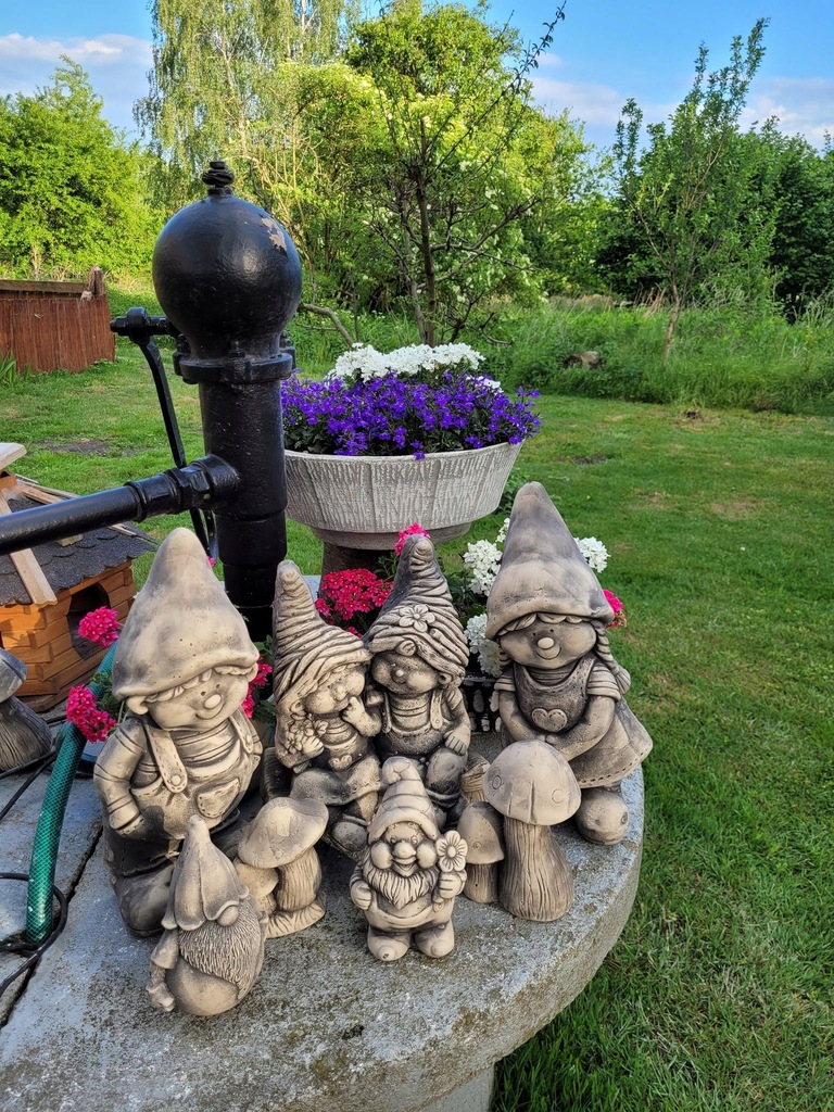 figurki gipsowe ogrodowe grzybki grzyby gipsowe 3d