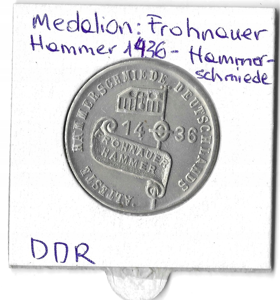 Medalion/żeton NRD: Frohnauer Hammer 1436 DDR