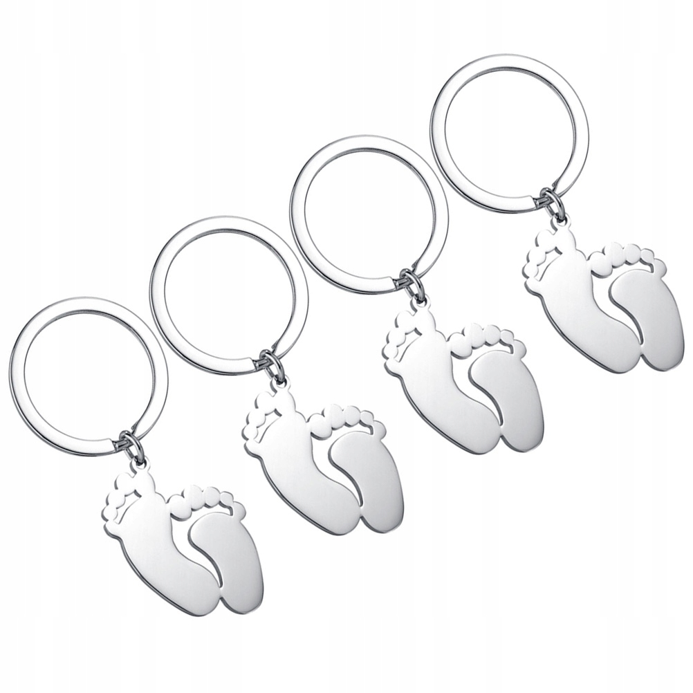 Stainless Steel Keyring Decorate 4 Pcs