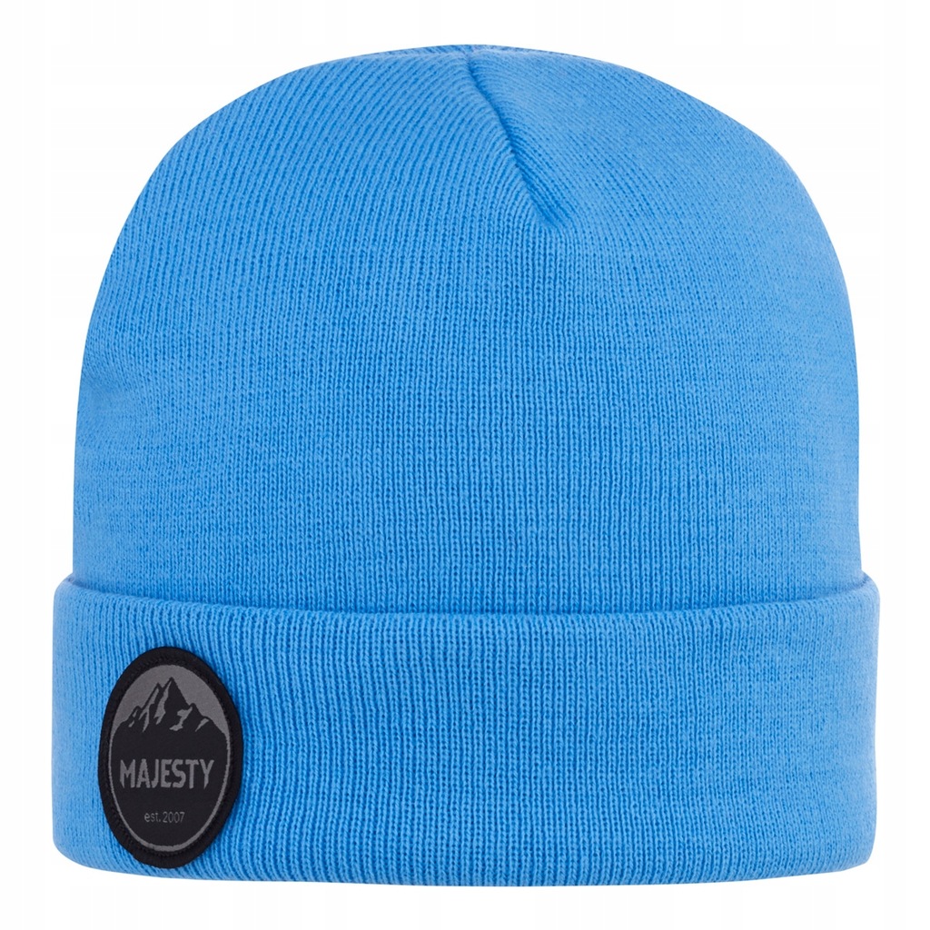 Bawełniana czapka Majesty Beanie neon blue