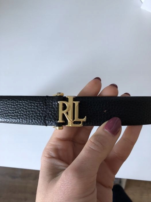 Pasek czarny Ralph Lauren XS 75 RLL