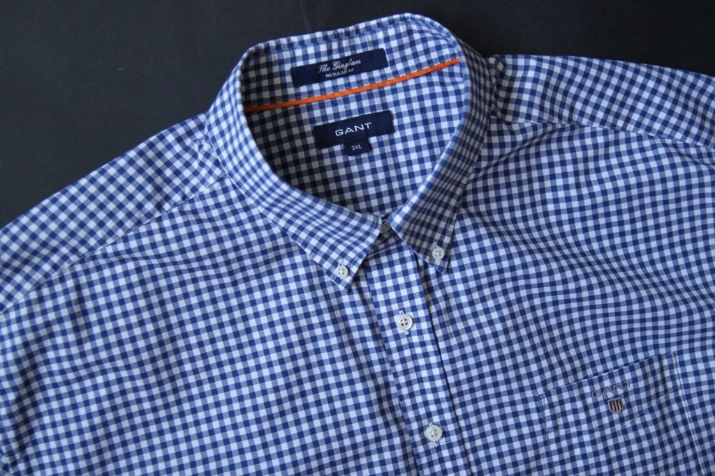 GANT__THE GINGHAM__KOSZULA W KRATKĘ LOGO__3XL