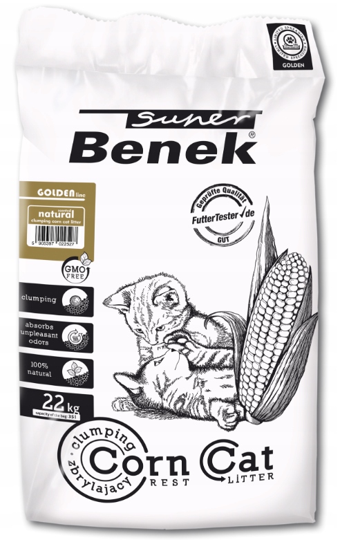 Super Benek Corn Cat Golden Naturalny 35L