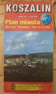 plan miasta Koszalin